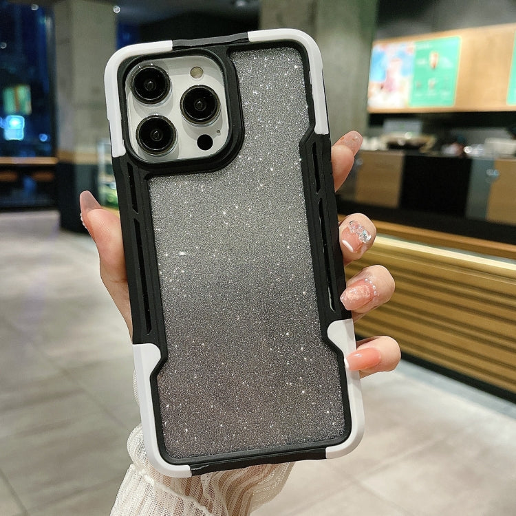 Armor Acrylic 3 in 1 Gradient Glitter Powder Phone Case, For iPhone 14, For iPhone 14 Pro, For iPhone 14 Pro Max, For iPhone 12, For iPhone 12 Pro
