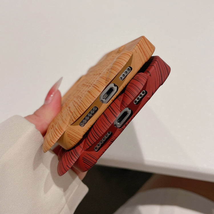Wood Grain Shell Shape TPU Phone Case, For iPhone 14, For iPhone 14 Plus, For iPhone 14 Pro, For iPhone 14 Pro Max