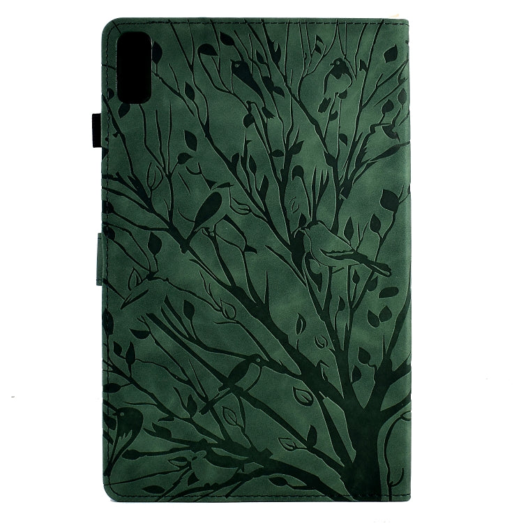 Fortune Tree Pressure Flower PU Tablet Case with Wake-up / Sleep Function