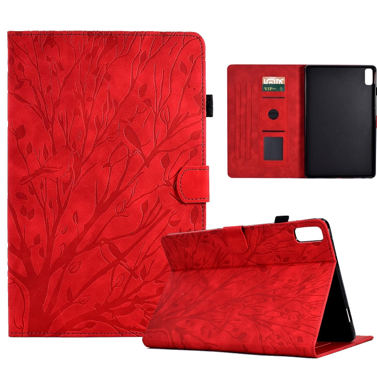 Fortune Tree Pressure Flower PU Tablet Case with Wake-up / Sleep Function