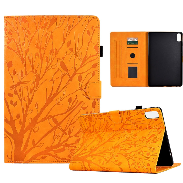 Fortune Tree Pressure Flower PU Tablet Case with Wake-up / Sleep Function