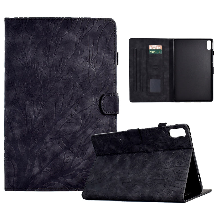 Fortune Tree Pressure Flower PU Tablet Case with Wake-up / Sleep Function