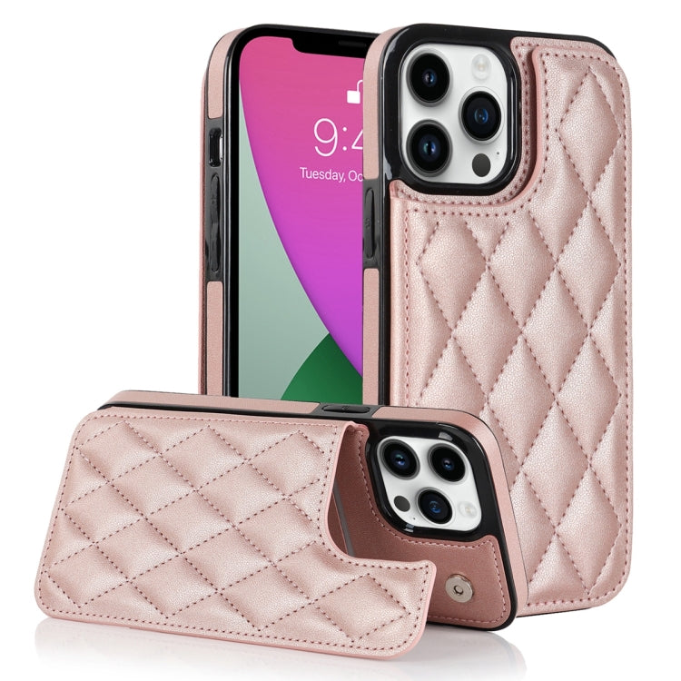 Double Buckle Rhombic PU Leather Phone Case, For iPhone 12 mini, For iPhone 12 Pro, For iPhone 12 Pro Max