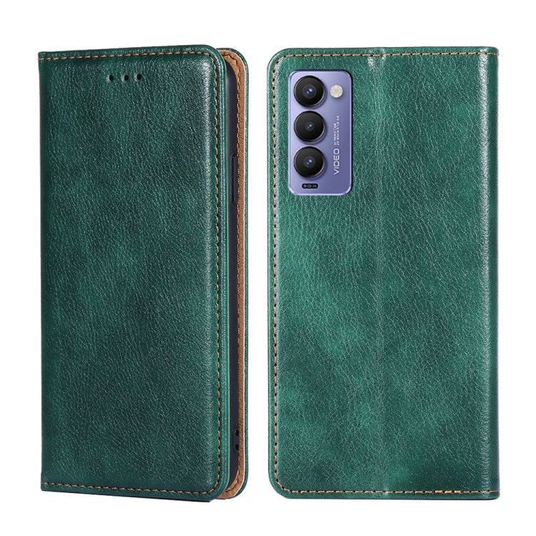 Gloss Oil Solid Color Magnetic Leather Phone Case