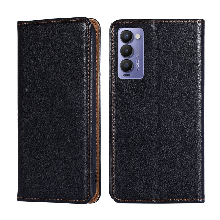 Gloss Oil Solid Color Magnetic Leather Phone Case