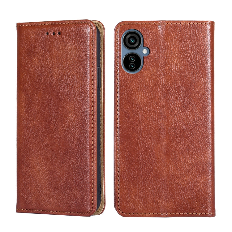 Gloss Oil Solid Color Magnetic Leather Phone Case