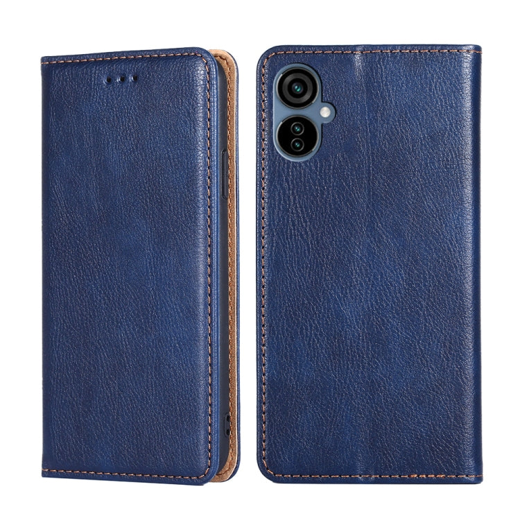 Gloss Oil Solid Color Magnetic Leather Phone Case