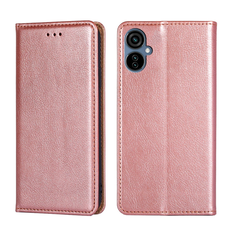 Gloss Oil Solid Color Magnetic Leather Phone Case