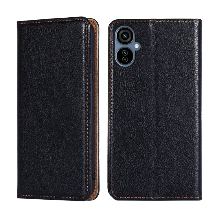 Gloss Oil Solid Color Magnetic Leather Phone Case