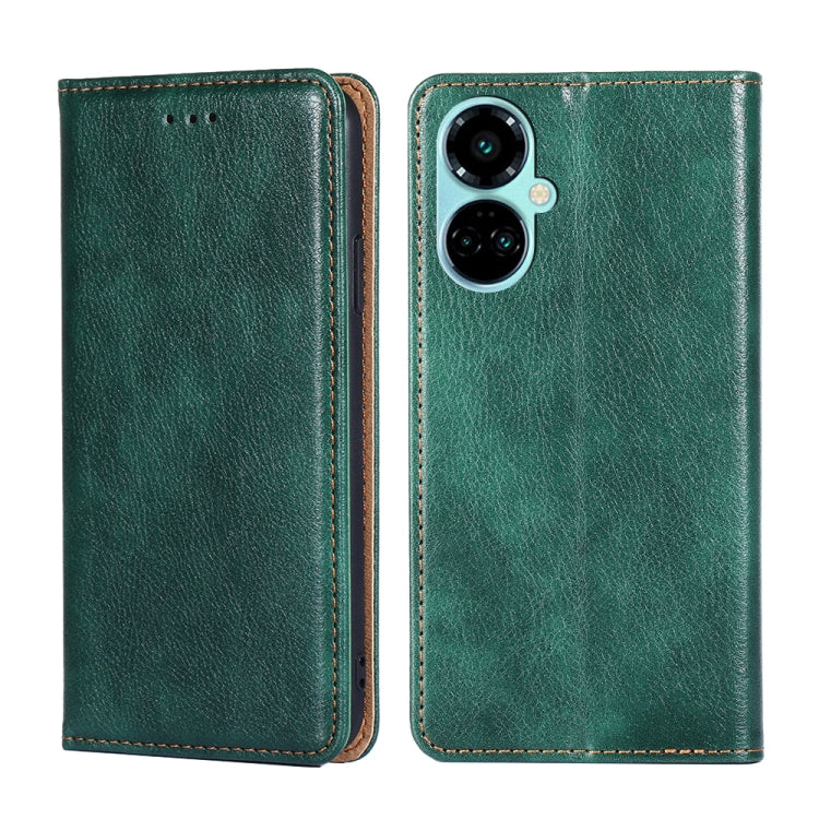 Gloss Oil Solid Color Magnetic Leather Phone Case