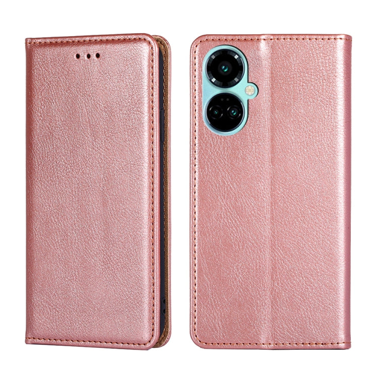 Gloss Oil Solid Color Magnetic Leather Phone Case