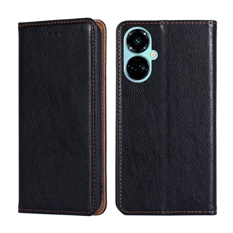 Gloss Oil Solid Color Magnetic Leather Phone Case