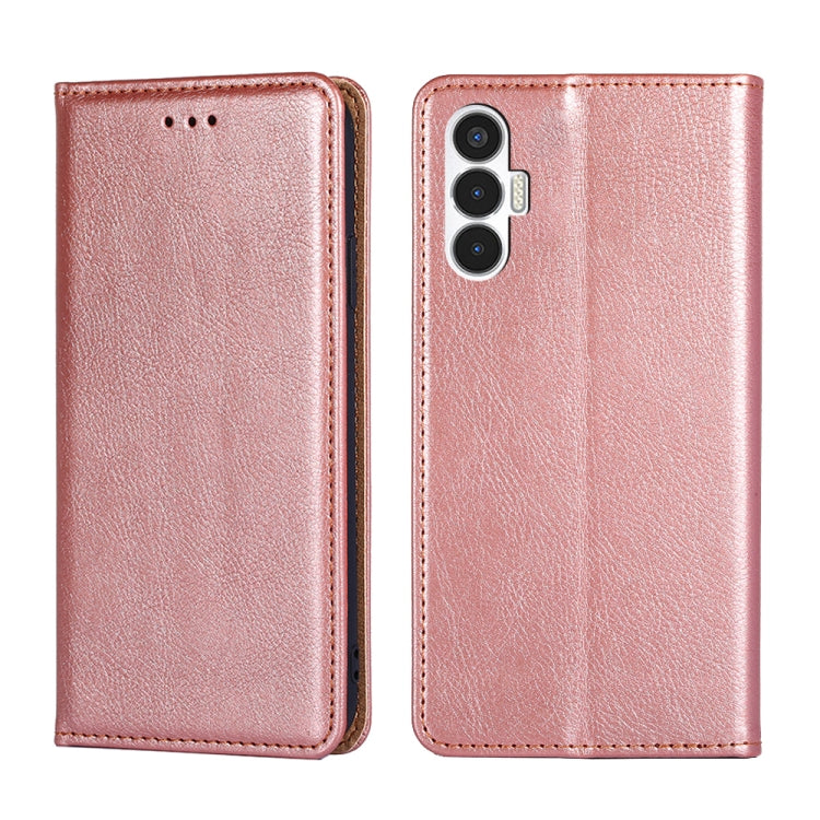 Gloss Oil Solid Color Magnetic Leather Phone Case