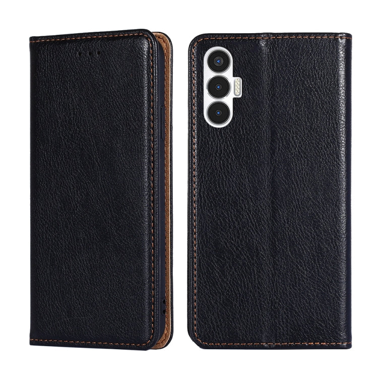 Gloss Oil Solid Color Magnetic Leather Phone Case