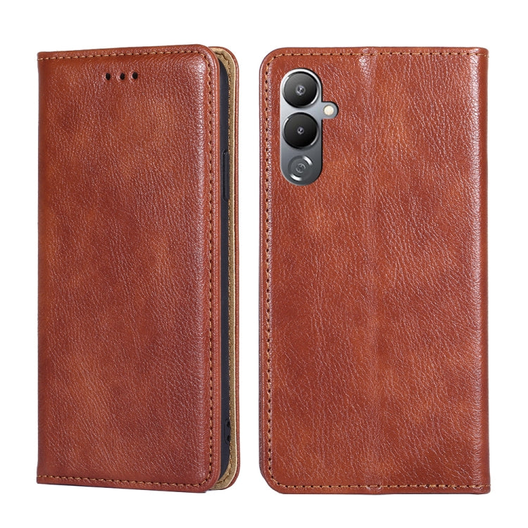 Gloss Oil Solid Color Magnetic Leather Phone Case