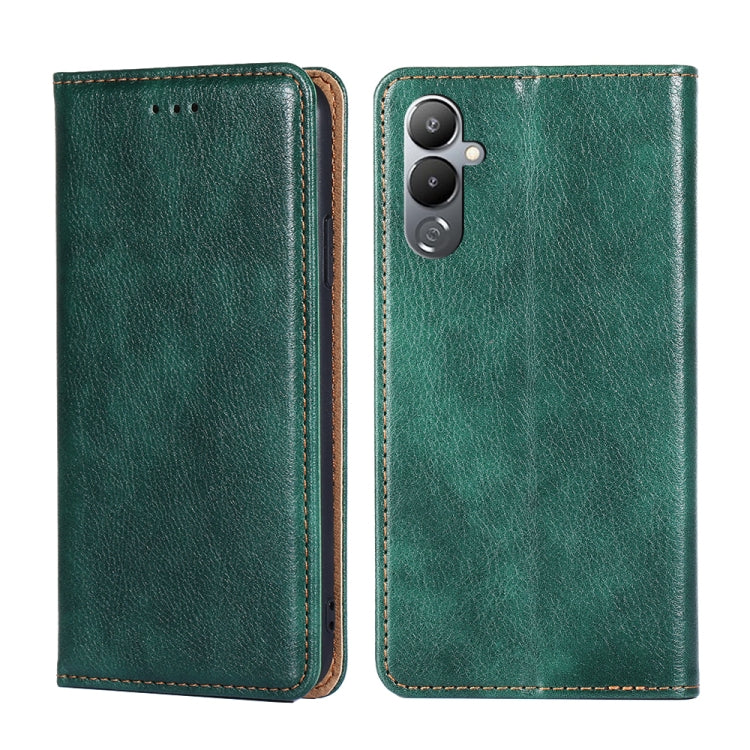 Gloss Oil Solid Color Magnetic Leather Phone Case