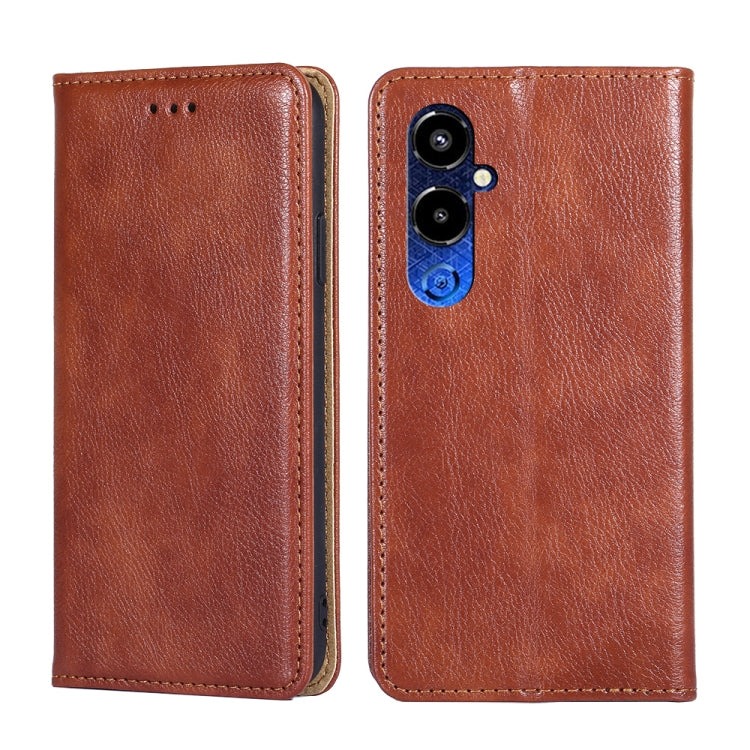 Gloss Oil Solid Color Magnetic Leather Phone Case