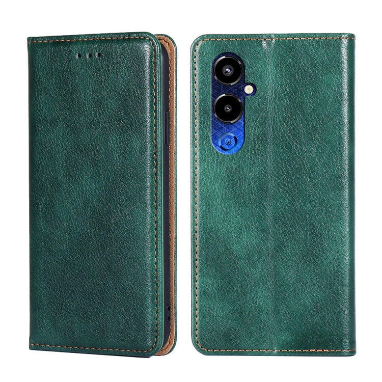 Gloss Oil Solid Color Magnetic Leather Phone Case