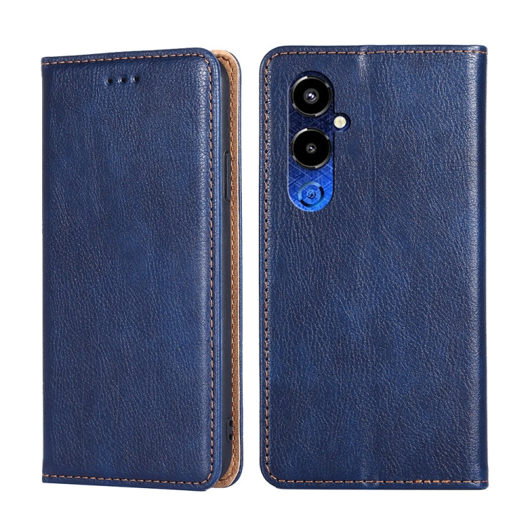 Gloss Oil Solid Color Magnetic Leather Phone Case