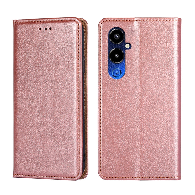Gloss Oil Solid Color Magnetic Leather Phone Case