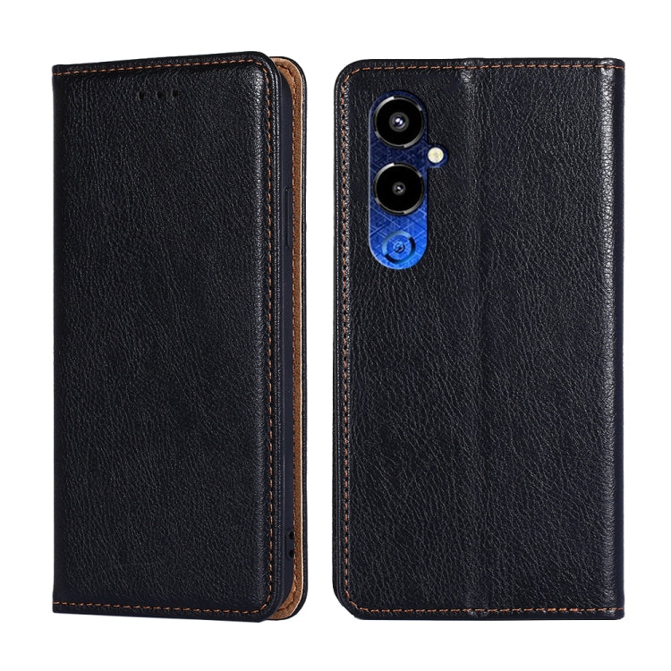 Gloss Oil Solid Color Magnetic Leather Phone Case