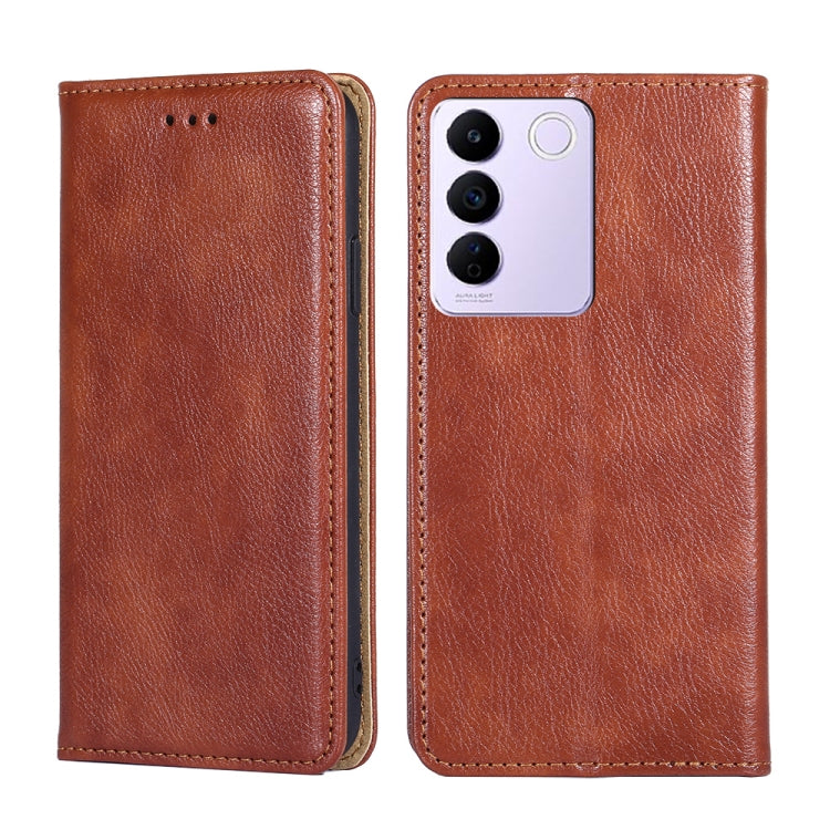 Gloss Oil Solid Color Magnetic Leather Phone Case