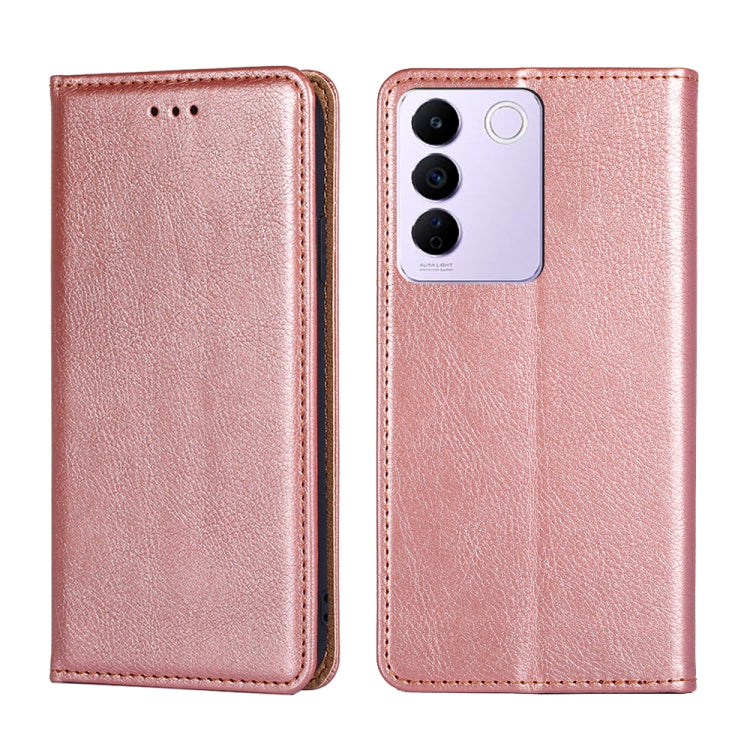 Gloss Oil Solid Color Magnetic Leather Phone Case