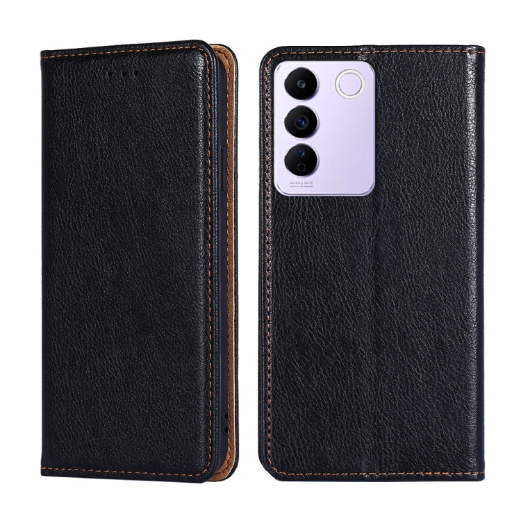 Gloss Oil Solid Color Magnetic Leather Phone Case