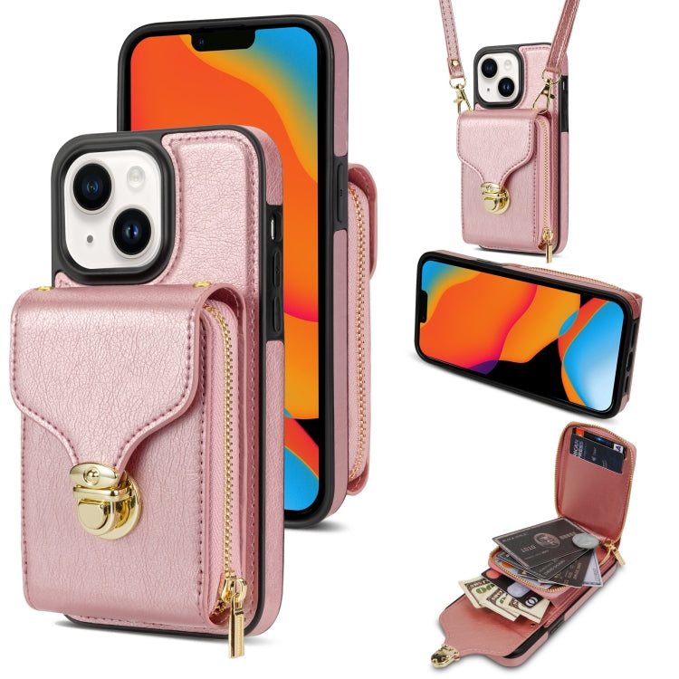 Zipper Hardware Card Wallet Phone Case, For iPhone 14 Pro Max, For iPhone 14 Pro, For iPhone 14 Plus, For iPhone 14 / 13