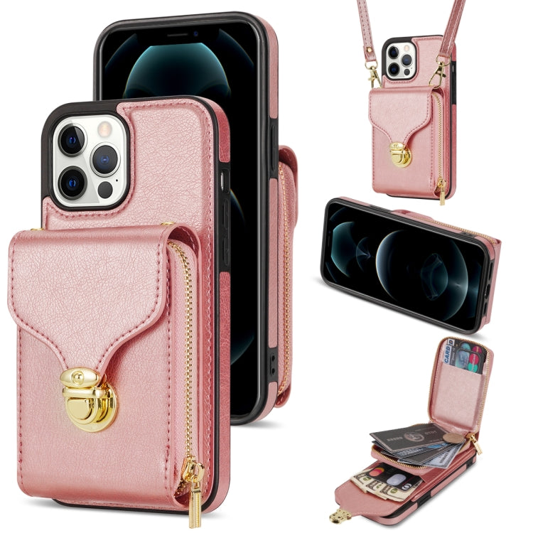 Zipper Hardware Card Wallet Phone Case, For iPhone 13 Pro Max, For iPhone 13 Pro, For iPhone 12 Pro Max, For iPhone 12 / 12 Pro