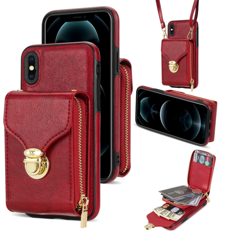 Zipper Hardware Card Wallet Phone Case, For iPhone 12 mini, For iPhone XS Max, For iPhone XS / X, For iPhone XR