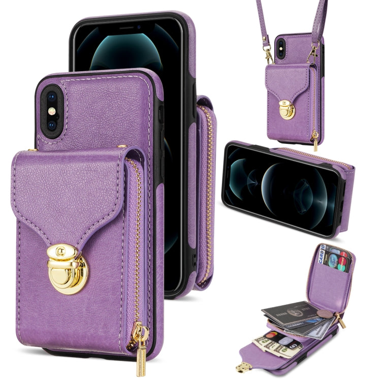 Zipper Hardware Card Wallet Phone Case, For iPhone 12 mini, For iPhone XS Max, For iPhone XS / X, For iPhone XR