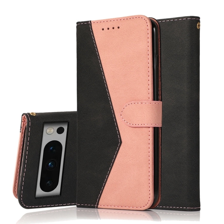 Dual-color Stitching Leather Phone Case