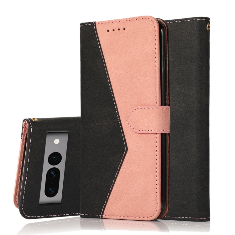 Dual-color Stitching Leather Phone Case