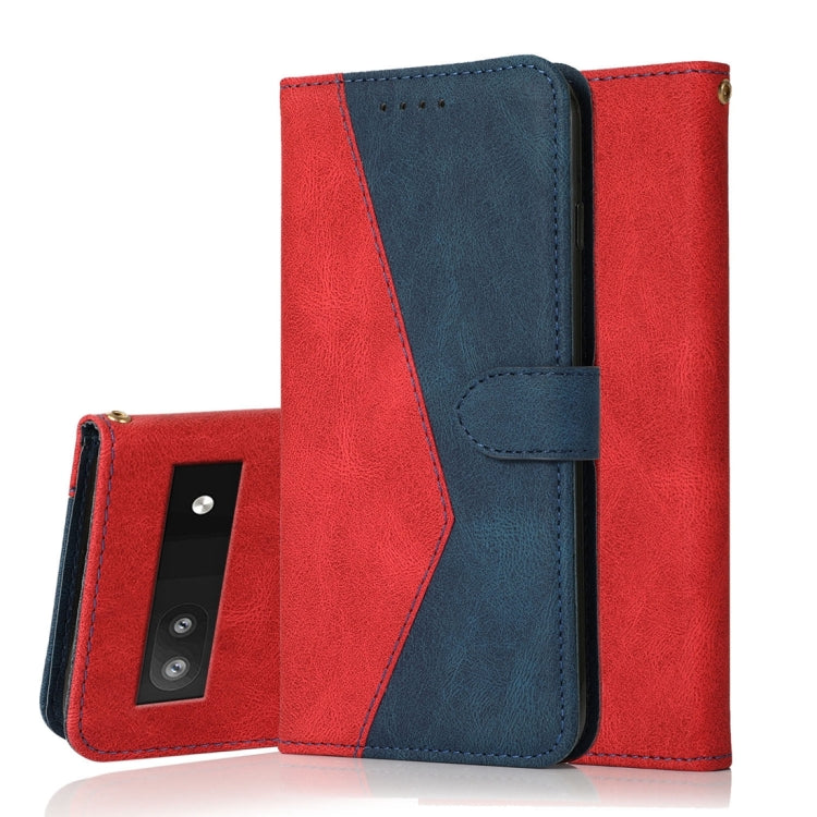 Dual-color Stitching Leather Phone Case