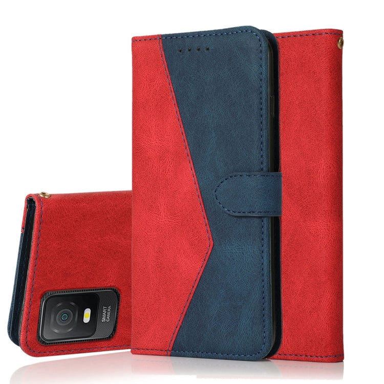 Dual-color Stitching Leather Phone Case, For TCL 403, For TCL 405 / 406 / 408, For Tecno Pop 7 Pro, For Tecno Spark Go 2023