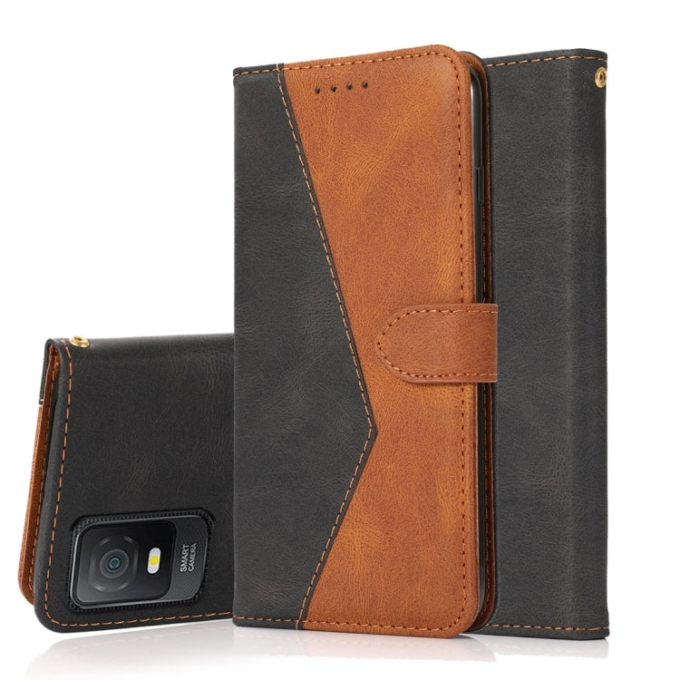 Dual-color Stitching Leather Phone Case, For TCL 403, For TCL 405 / 406 / 408, For Tecno Pop 7 Pro, For Tecno Spark Go 2023