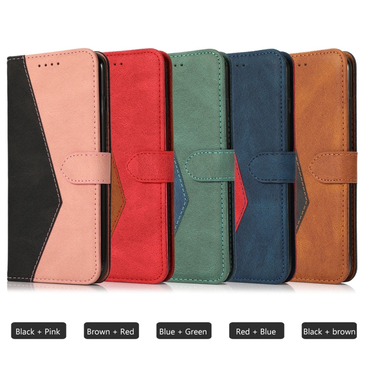Dual-color Stitching Leather Phone Case, For TCL 403, For TCL 405 / 406 / 408, For Tecno Pop 7 Pro, For Tecno Spark Go 2023