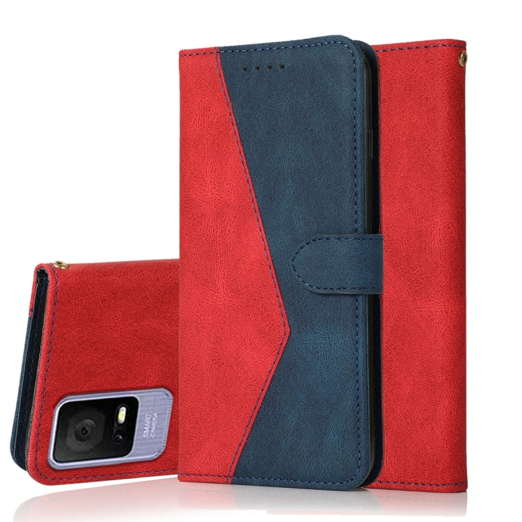 Dual-color Stitching Leather Phone Case, For TCL 403, For TCL 405 / 406 / 408, For Tecno Pop 7 Pro, For Tecno Spark Go 2023