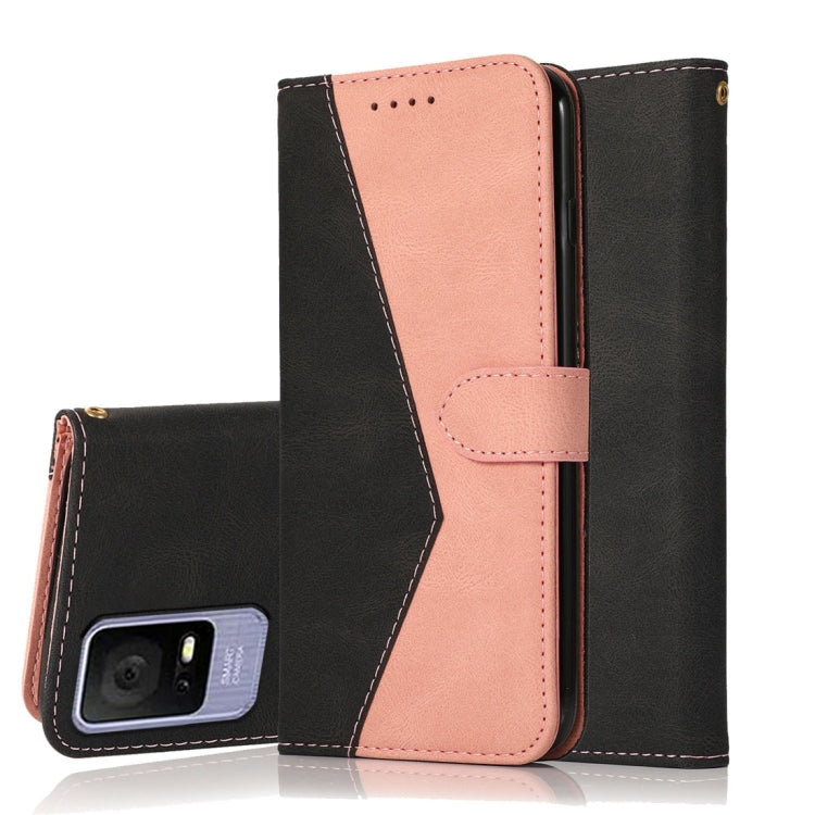 Dual-color Stitching Leather Phone Case, For TCL 403, For TCL 405 / 406 / 408, For Tecno Pop 7 Pro, For Tecno Spark Go 2023