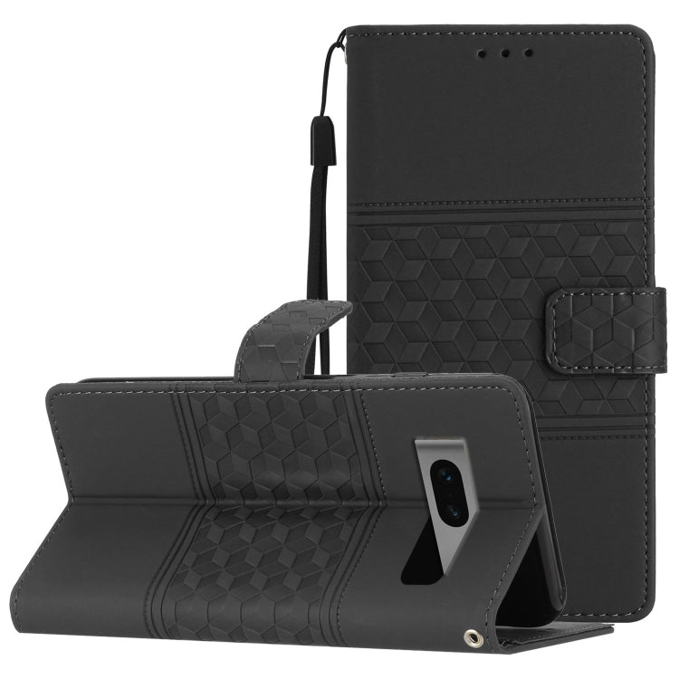 Diamond Embossed Skin Feel Leather Phone Case with Lanyard, For Google Pixel 8, For Google Pixel 8 Pro, For Google Pixel 7 5G, For Google Pixel 7 Pro 5G