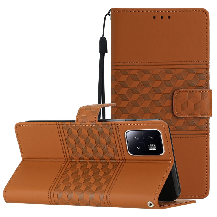 Diamond Embossed Skin Feel Leather Phone Case with Lanyard, For Tecno Pop 7 Pro, For Tecno Spark Go 2023, For Xiaomi 13, For Xiaomi 13 Pro