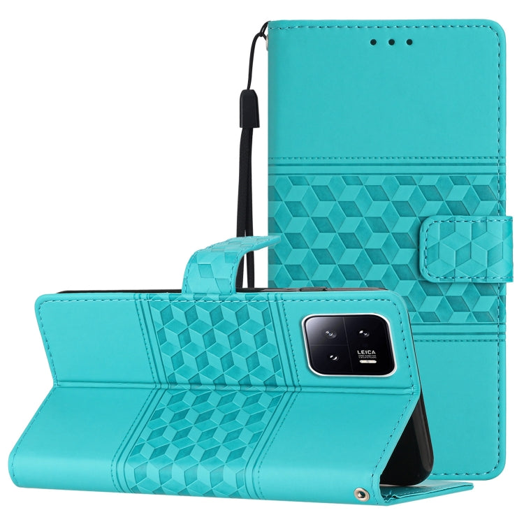 Diamond Embossed Skin Feel Leather Phone Case with Lanyard, For Tecno Pop 7 Pro, For Tecno Spark Go 2023, For Xiaomi 13, For Xiaomi 13 Pro