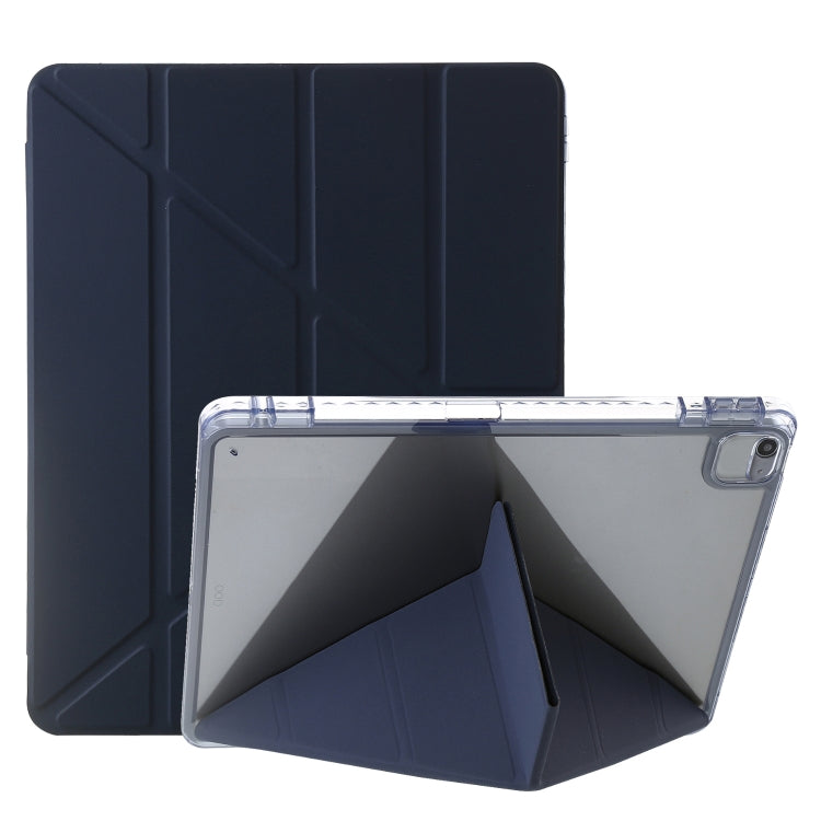 Clear Acrylic Deformation Leather Tablet Case, For iPad Pro 11 2022 / 2021 / 2020, For iPad Air / Air 2 / 9.7 2018 / 2017