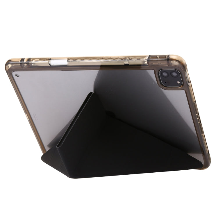 Clear Acrylic Deformation Leather Tablet Case, For iPad Pro 11 2022 / 2021 / 2020, For iPad Air / Air 2 / 9.7 2018 / 2017