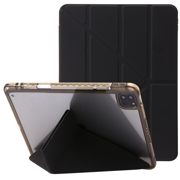 Clear Acrylic Deformation Leather Tablet Case, For iPad Pro 11 2022 / 2021 / 2020, For iPad Air / Air 2 / 9.7 2018 / 2017