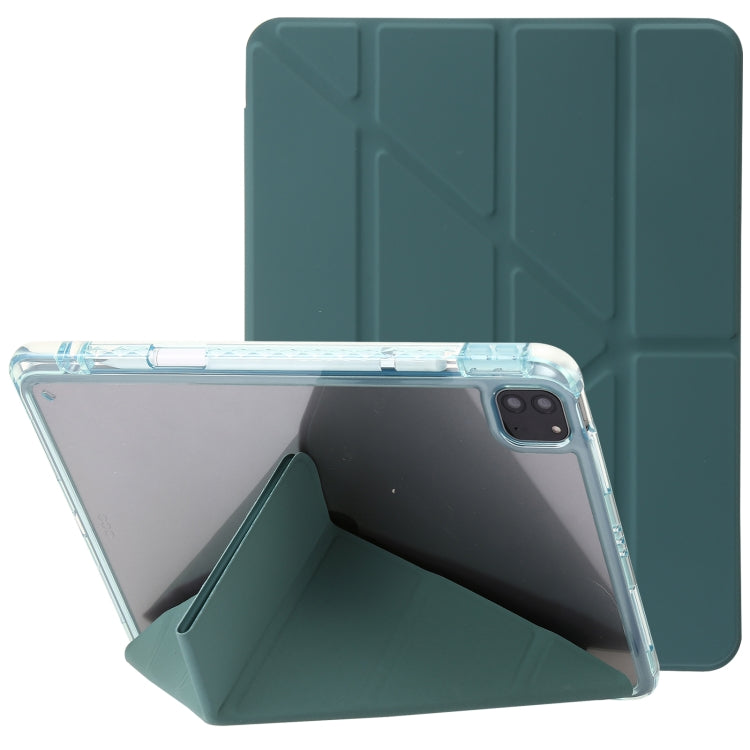 Clear Acrylic Deformation Leather Tablet Case, For iPad Pro 11 2022 / 2021 / 2020, For iPad Air / Air 2 / 9.7 2018 / 2017