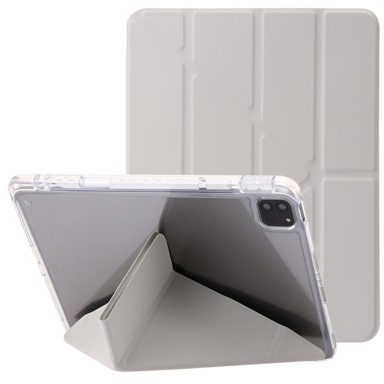 Clear Acrylic Deformation Leather Tablet Case, For iPad Pro 11 2022 / 2021 / 2020, For iPad Air / Air 2 / 9.7 2018 / 2017
