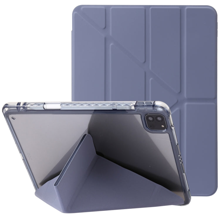 Clear Acrylic Deformation Leather Tablet Case, For iPad Pro 11 2022 / 2021 / 2020, For iPad Air / Air 2 / 9.7 2018 / 2017