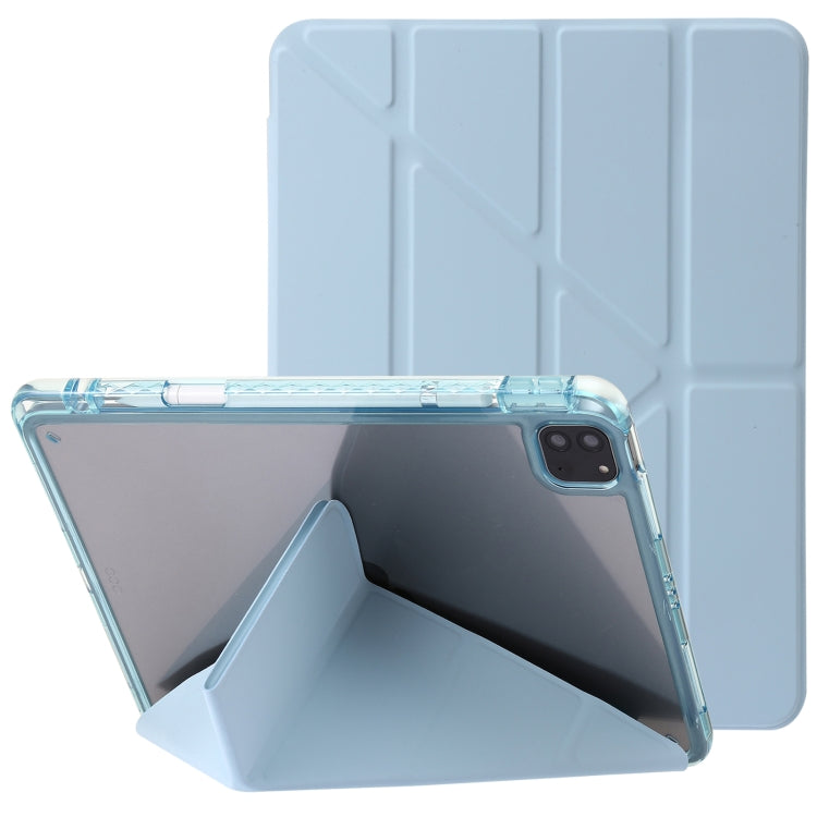 Clear Acrylic Deformation Leather Tablet Case, For iPad Pro 11 2022 / 2021 / 2020, For iPad Air / Air 2 / 9.7 2018 / 2017